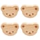 MOROBOR 4PCS Bear Shaped Wooden Knobs Single Hole Beech Wood Handles Wood Cupboard Cabinet Handles Knobs for Chest of Drawers with Screws Expansion Tube