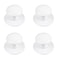 MOROBOR Adhesive Cabinet Knobs 4 PCS SelfStick Instant Kitchen Cabinet Knobs Drawer Pulls Stainless Steel Drawer Knobs for Windows Wardrobes Cabinets Drawers White