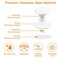 MOROBOR Adhesive Cabinet Knobs 4 PCS SelfStick Instant Kitchen Cabinet Knobs Drawer Pulls Stainless Steel Drawer Knobs for Windows Wardrobes Cabinets Drawers White