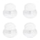 MOROBOR Adhesive Cabinet Knobs 4 PCS SelfStick Instant Kitchen Cabinet Knobs Drawer Pulls Stainless Steel Drawer Knobs for Windows Wardrobes Cabinets Drawers White