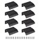 MOROBOR Black Mini Finger Edge Pull 8pcs Concealed Handle Modern Style Drawer Handle Radian Edges Aluminum Alloy Invisible Wardrobe Knobs for Cabinet Hardware Drawer50mm