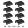 MOROBOR Black Mini Finger Edge Pull 8pcs Concealed Handle Modern Style Drawer Handle Radian Edges Aluminum Alloy Invisible Wardrobe Knobs for Cabinet Hardware Drawer50mm