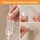 MOROBOR Clear PU SelfAdhesive Pulls 4 Pcs Recessed Finger Pulls Oval Sliding Door Handles Clear Instant Handle for Glass Doors Window Drawer Cabinet