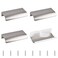 MOROBOR Finger Edge Pull 4pcs Self Adhesive Pulls Modern Style Drawer Handles Aluminum Alloy Invisible Handle Wardrobe Handle for Cabinet Hardware Drawer 80mmBrushed Nickel