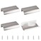 MOROBOR Finger Edge Pull 4pcs Self Adhesive Pulls Modern Style Drawer Handles Aluminum Alloy Invisible Handle Wardrobe Handle for Cabinet Hardware Drawer 80mmBrushed Nickel