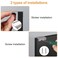 MOROBOR Finger Edge Pull 8pcs Concealed Handle Aluminum Alloy Invisible Handle 50mm Brushed Nickel Furniture Handles SelfStick Instant Cabinet Drawer Pulls