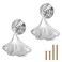 MOROBOR Ginkgo Leaf Shape Knob Handles 2pcs Bright Silver Drop Pendant Pull HandleHardware Drawer Single Hole Handle for Wardrobe Cupboard Closets Cupboard