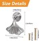 MOROBOR Ginkgo Leaf Shape Knob Handles 2pcs Bright Silver Drop Pendant Pull HandleHardware Drawer Single Hole Handle for Wardrobe Cupboard Closets Cupboard