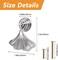 MOROBOR Ginkgo Leaf Shape Knob Handles 2pcs Bright Silver Drop Pendant Pull HandleHardware Drawer Single Hole Handle for Wardrobe Cupboard Closets Cupboard