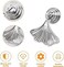 MOROBOR Ginkgo Leaf Shape Knob Handles 2pcs Bright Silver Drop Pendant Pull HandleHardware Drawer Single Hole Handle for Wardrobe Cupboard Closets Cupboard