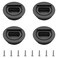 MOROBOR Round with Pull Ring Embedded Handle 4pcs Tatami Hidden Handles Invisible Cabinet Door Furniture Hardware with Screws for Cabinet Wardrobe DrawerBlack