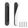 MOROBOR SelfStick Oval Sliding Door Pulls 2pcs Matte Black Aluminum Alloy Flush Pull PunchFree Handle for Sliding Barn Door Windows Cabinets