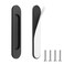 MOROBOR SelfStick Oval Sliding Door Pulls 2pcs Matte Black Aluminum Alloy Flush Pull PunchFree Handle for Sliding Barn Door Windows Cabinets