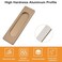 MOROBOR SelfStick Rectangular Sliding Door Pulls 2pcs Aluminum Alloy Flush Pull PunchFree Handle for Sliding Barn Door Windows Cabinets Bronze Gold100mm