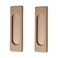 MOROBOR SelfStick Rectangular Sliding Door Pulls 2pcs Aluminum Alloy Flush Pull PunchFree Handle for Sliding Barn Door Windows Cabinets Bronze Gold100mm