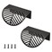 MOROBOR Solid Copper Finger Edge Pull 2PCS Leaf Shaped Cabinet Handles Decorative Furniture Handles with Mounting Screws for Cupboard Cabinet Wardrobe Drawer Black