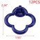 MY MIRONEY 12 Pack Royal Blue Cabinet Knobs and Pulls Handles FourLeaf Clover Shape Drawer Pulls Zinc Alloy Hardware Furniture Handles Wardrobe Dresser Ring Pulls with Screws