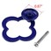 MY MIRONEY 12 Pack Royal Blue Cabinet Knobs and Pulls Handles FourLeaf Clover Shape Drawer Pulls Zinc Alloy Hardware Furniture Handles Wardrobe Dresser Ring Pulls with Screws