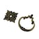 MY MIRONEY 2 Pack Vintage Cabinet Handles Oil Rubbed Bronze Ring Drawer Pulls Zinc Alloy Hardware Knobs with Screws for Kitchen Dresser Cabinet