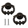 MY MIRONEY 2 Pack Vintage Cabinet Handles Oil Rubbed Bronze Ring Drawer Pulls Zinc Alloy Hardware Knobs with Screws for Kitchen Dresser Cabinet