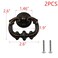 MY MIRONEY 2 Pack Vintage Cabinet Handles Oil Rubbed Bronze Ring Drawer Pulls Zinc Alloy Hardware Knobs with Screws for Kitchen Dresser Cabinet