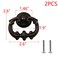 MY MIRONEY 2 Pack Vintage Cabinet Handles Oil Rubbed Bronze Ring Drawer Pulls Zinc Alloy Hardware Knobs with Screws for Kitchen Dresser Cabinet