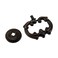 MY MIRONEY 2 Pack Vintage Cabinet Handles Oil Rubbed Bronze Ring Drawer Pulls Zinc Alloy Hardware Knobs with Screws for Kitchen Dresser Cabinet