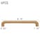 MY MIRONEY 6 Pack Hardware Wooden Handles Arch Wood Cabinet Pulls Finished Wooden Drawer Pulls Handles Beech Wood Dresser Door Pulls with Screws 756 Hole Centers