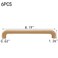 MY MIRONEY 6 Pack Hardware Wooden Handles Arch Wood Cabinet Pulls Finished Wooden Drawer Pulls Handles Beech Wood Dresser Door Pulls with Screws 756 Hole Centers