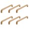 MY MIRONEY 6 Pack Hardware Wooden Handles Arch Wood Cabinet Pulls Finished Wooden Drawer Pulls Handles Beech Wood Dresser Door Pulls with Screws 756 Hole Centers