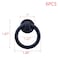 MY MIRONEY 6 Pack Vintage Cabinet Handles Black Ring Drawer Pulls Zinc Alloy Hardware Knobs with Screws for Kitchen Dresser Cabinet