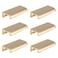 MY MIRONEY 6PCS Arc Finger Edge Pulls Aluminum Back Mount Concealed Tab Pull Handles Furniture Hardware Hidden Drawer Handles Brushed Gold 315 Length