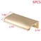 MY MIRONEY 6PCS Arc Finger Edge Pulls Aluminum Back Mount Concealed Tab Pull Handles Furniture Hardware Hidden Drawer Handles Brushed Gold 315 Length