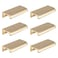 MY MIRONEY 6PCS Arc Finger Edge Pulls Aluminum Back Mount Concealed Tab Pull Handles Furniture Hardware Hidden Drawer Handles Brushed Gold 315 Length
