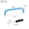 MY MIRONEY 6PCS Blue Drawer Pulls Aluminum Alloy Cabinet Handle Pulls Hardware Cute Style Cupboard Dresser Door Handles with a Screwdriver and Screws 378 Hole Centers