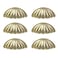 MY MIRONEY 6PCS Zinc Alloy Drawer Cup Pulls Hardware Shell Shape Cup Handles Vintage Cabinet Handles for Dresser Cupboard with Screws 252 Hole Centers Gold
