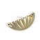 MY MIRONEY 6PCS Zinc Alloy Drawer Cup Pulls Hardware Shell Shape Cup Handles Vintage Cabinet Handles for Dresser Cupboard with Screws 252 Hole Centers Gold