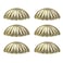 MY MIRONEY 6PCS Zinc Alloy Drawer Cup Pulls Hardware Shell Shape Cup Handles Vintage Cabinet Handles for Dresser Cupboard with Screws 252 Hole Centers Gold