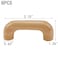 MY MIRONEY 8 Pack Hardware Wooden Handles Arch Wood Cabinet Pulls Finished Wooden Drawer Pulls Handles Beech Wood Dresser Door Pulls with Screws 252 Hole Centers