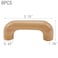 MY MIRONEY 8 Pack Hardware Wooden Handles Arch Wood Cabinet Pulls Finished Wooden Drawer Pulls Handles Beech Wood Dresser Door Pulls with Screws 252 Hole Centers