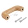 MY MIRONEY 8 Pack Hardware Wooden Handles Arch Wood Cabinet Pulls Finished Wooden Drawer Pulls Handles Beech Wood Dresser Door Pulls with Screws 252 Hole Centers