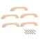Mysummer 5PCS Wooden Handles for Cabinet Solid Handle Unfinished for Chest of Drawers Hole Distance 378 inch for Furniture Wardrobe Cupboard Closet Drawer Handle Pull