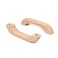 Mysummer 5PCS Wooden Handles for Cabinet Solid Handle Unfinished for Chest of Drawers Hole Distance 378 inch for Furniture Wardrobe Cupboard Closet Drawer Handle Pull