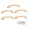 Mysummer 5PCS Wooden Handles for Cabinet Solid Handle Unfinished for Chest of Drawers Hole Distance 378 inch for Furniture Wardrobe Cupboard Closet Drawer Handle Pull