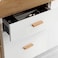 NAKUPENDA 4Pcs Wooden Drawer Handles Cupboard Cabinet Pulls Rectangle Wood Hardware Handles Pulls for Furniture Dresser Wardrobes Beech 96mm Hole Spacing