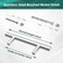 NISUOIEN 50 Pack Kitchen Cabinet Handles Drawer Pulls Brushed Nickel Stainless Steel 5 Length 3 Hole Center Kitchen Cabinet Hardware