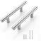 NISUOIEN 50 Pack Kitchen Cabinet Handles Drawer Pulls Brushed Nickel Stainless Steel 5 Length 3 Hole Center Kitchen Cabinet Hardware