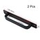Pastlla 2Pcs Barn Door Handle Kitchen Cabinet Drawer Handle Sliding Barn Door Pull Aluminum Alloy Flush Flat Base Cabinet Pull Door Panel Pull 63 Hole Center Black