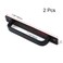 Pastlla 2Pcs Barn Door Handle Kitchen Cabinet Drawer Handle Sliding Barn Door Pull Aluminum Alloy Flush Flat Base Cabinet Pull Door Panel Pull 63 Hole Center Black