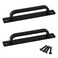 Pastlla 2Pcs Barn Door Handle Kitchen Cabinet Drawer Handle Sliding Barn Door Pull Aluminum Alloy Flush Flat Base Cabinet Pull Door Panel Pull 63 Hole Center Black
